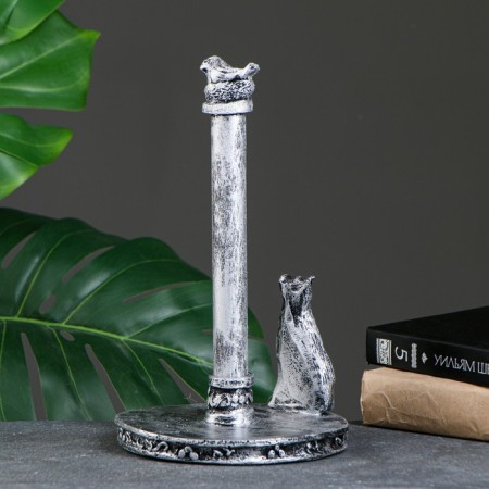 Paper towel stand "Cat with a bird" 30x16x16cm-2