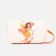 Cosmetic bag with a handle, orange color