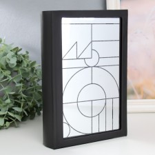 Safe-book wood to leatherette, mirror 