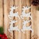 Jewelry decoration "Deer of Snowflakes" (set 4 pcs) 5x7 cm, white