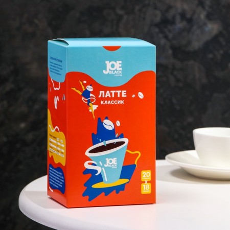 Soluble Coffee drink Joe Black Coffee 3 in 1 "Latte Classic", 18 g