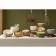 A set of 4 pyal cream/beige flowers with a relief pattern of the Taiga berries,