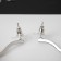 Earrings Metal "Oval" for thickening, color silver