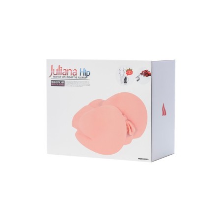 Masturbator Realistic Kokos Juliana HIP with vibration and rotation, 23 cm, bodily color-11