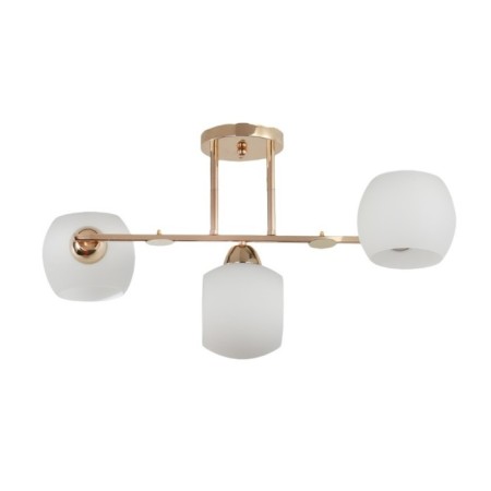 Lamp Ceiling Economy Highlight 12202/3FGD WT, 3x60W, E27, 32x35x55 cm, gold color