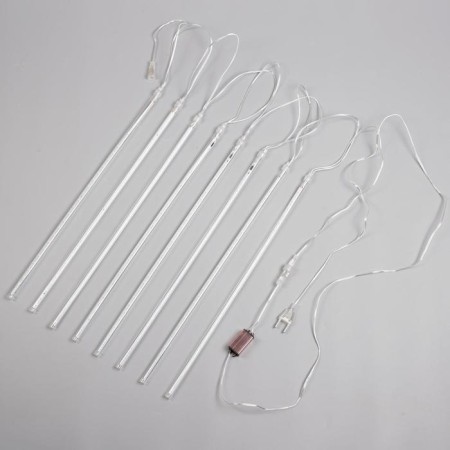 Garland "icicles" 2.5 × 0.5 m, IP65, transparent thread, 288 LED, glow of multi with a drain effect, 12 V-4