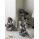 A set of figures "People. I don’t see, I don’t hear, I don’t say it ”, polystone, 38 cm, silver color