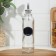 A bottle with a metal dispenser for oil and sauces "Cretaceous Design", glass, 330 ml, with small for marking