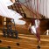 Ship "Odyssey" with white sails, green-brown corps, 58*8*48cm