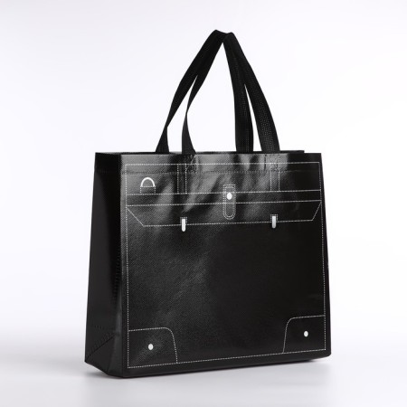 Bag without fastening, black color