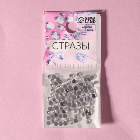 Rhinestones “circle”, glass, d = 3.2 mm, 100 pcs, silver color-4