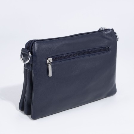 Bag Cross-Bodi with a zipper, blue color-1