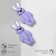 Earrings plastic "hares", lilac color