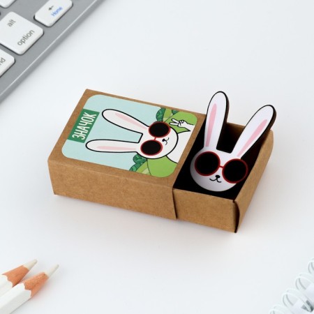 Icon in the box "Hare" 5 x 4 cm