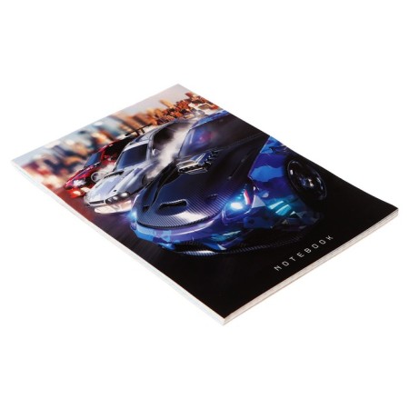 Notepad A5, 32 sheets in a cage on a clip "Race", cover Cardon Cardboard, OFSET block-1