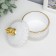 Casket Glass "Rombs and Dome" White with gold 11x8.5x8.5 cm