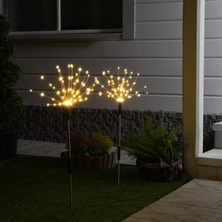 Garden lamp on the solar battery "Dandelion" 2 pcs., 78 cm, 160 LED, glow warm white