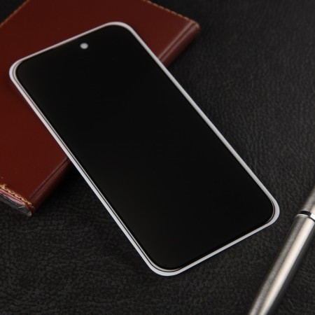 Protective glass for the iPhone 14 Pro, Antishpion, 9h, 0.33 mm, black frame