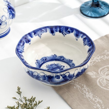 Pelmena bowl, gzhel, porcelain, 7x17 cm-1