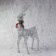 LED figure "silver deer" 50 × 85 × 18 cm, metal, 220 V, glow of white