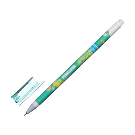 Gel handle with erased ink, blue rod, 0.38 mm, Dino case, mix-1