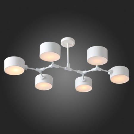 Ceiling EVOLUCE lamp. Sle183502-06. Gemento. 6x60 watts, E14, 73x95.5x32 cm, white color-7