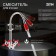 Kitchen mixer Zein ZC2027, flexible surge, crane boux brass 1/2 ", red/chrome