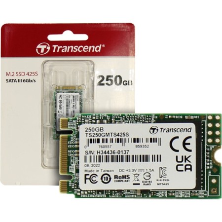 SSD Transcend Sata III 250GB TS250GMTS425S 425S M.2 2242 0.3 DWPD-2