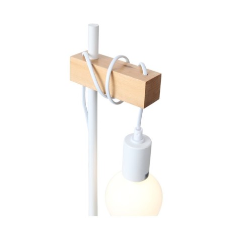 Evoluce bedside lamp. SL1142.504.01. Bagetti. 1x60 watts, e27, 17x14x46 cm, white color, light wood-1