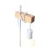 Evoluce bedside lamp. SL1142.504.01. Bagetti. 1x60 watts, e27, 17x14x46 cm, white color, light wood