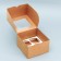 Packaging for 4 cupcake with a window, craft, 16 x 16 x 10 cm