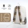Youth backpack from textiles, 3 pockets, white/gray/beige color