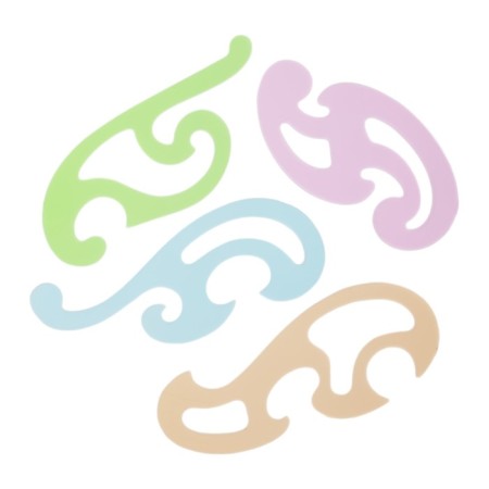 Set of patterns 4 pcs. Calligrata, transparent, color
