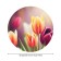 Gabloon on the table “Field of tulips”, round, oxford, elastic band, size 120x120 cm, diameter 75-100 cm