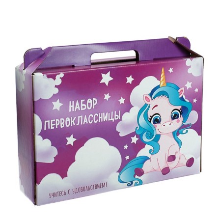 Box "A set of first grader. Unicorn ", without filling