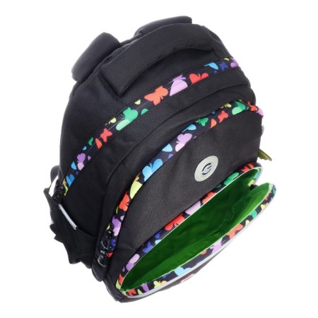 School backpack, 40 x 27 x 20 cm, Grizzly, ergonomic back, laptop department, black-10