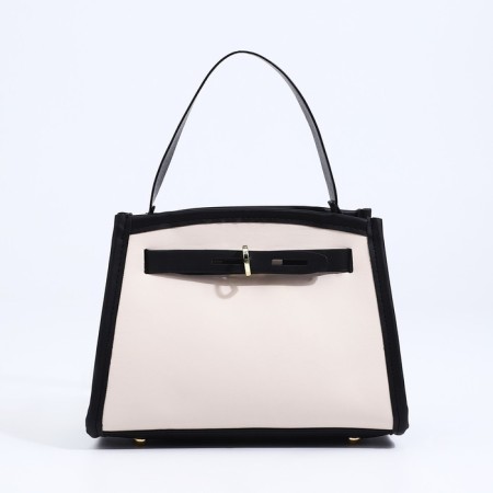 Bag Cross-Bodi with a zipper, white/black color