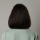 Artificial wig, with a bang, imitation of the skin, 30 cm, brown
