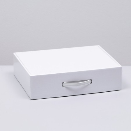 Boxing box, white, laminated, 25 x 32 x 8.5 cm-1