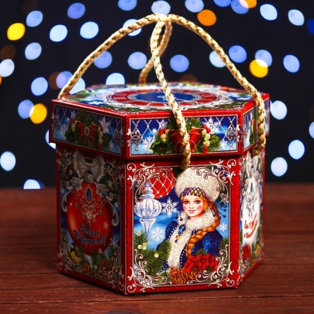 Gift box "New Year's hour" 18 x 18 x 14 cm