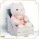 Soft toy "Little Friend", a bear in a pink overalls