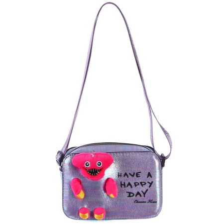 Children's bag with lightning, 6x11x13 cm, adjustable belt, purple mix-1