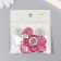 Buttons plastic for creativity 2 punctures "Kant Rhin" set 12 pcs pink d = 1.7 cm