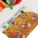 Postcard difficult and technical "Happy Jubilee Day!" 50, roses, 24.8x34.6 cm