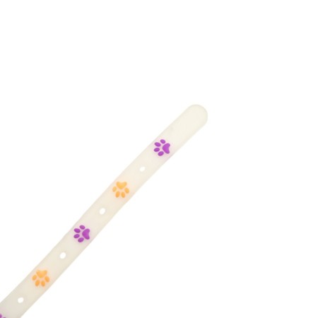 A collar glowing in the dark, "bright traces" (fluorescent), 30 x 1 cm, purple-yellow-6