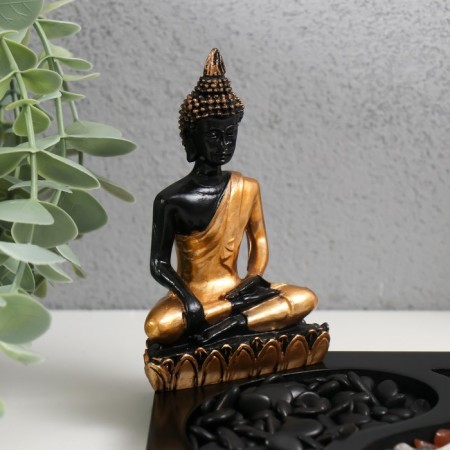 Garden of Zen Stones "Buddha with Stones" Sanding Clock 1.3x15x15 cm-1