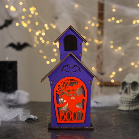 Decor with backlight "House of Screams" 7 × 12 × 21 cm