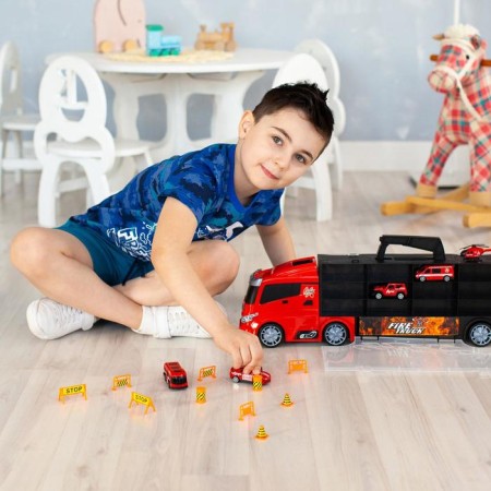 Auto -Vorot Case Givito "Service Service", with cars, with a tunnel, red color, 51.5 cm-6