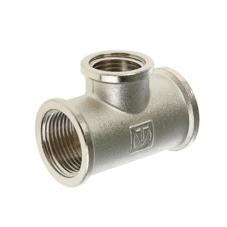 Reduction Valtec tean, 3/4 "x1/2" x 3/4 ", internal thread, nickel -plated brass