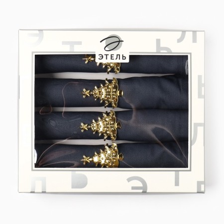 A set of napkins with a decorative. Rings Ethel Fabulous Christmas tree 40x40 cm - 4 pcs, 100% hl.